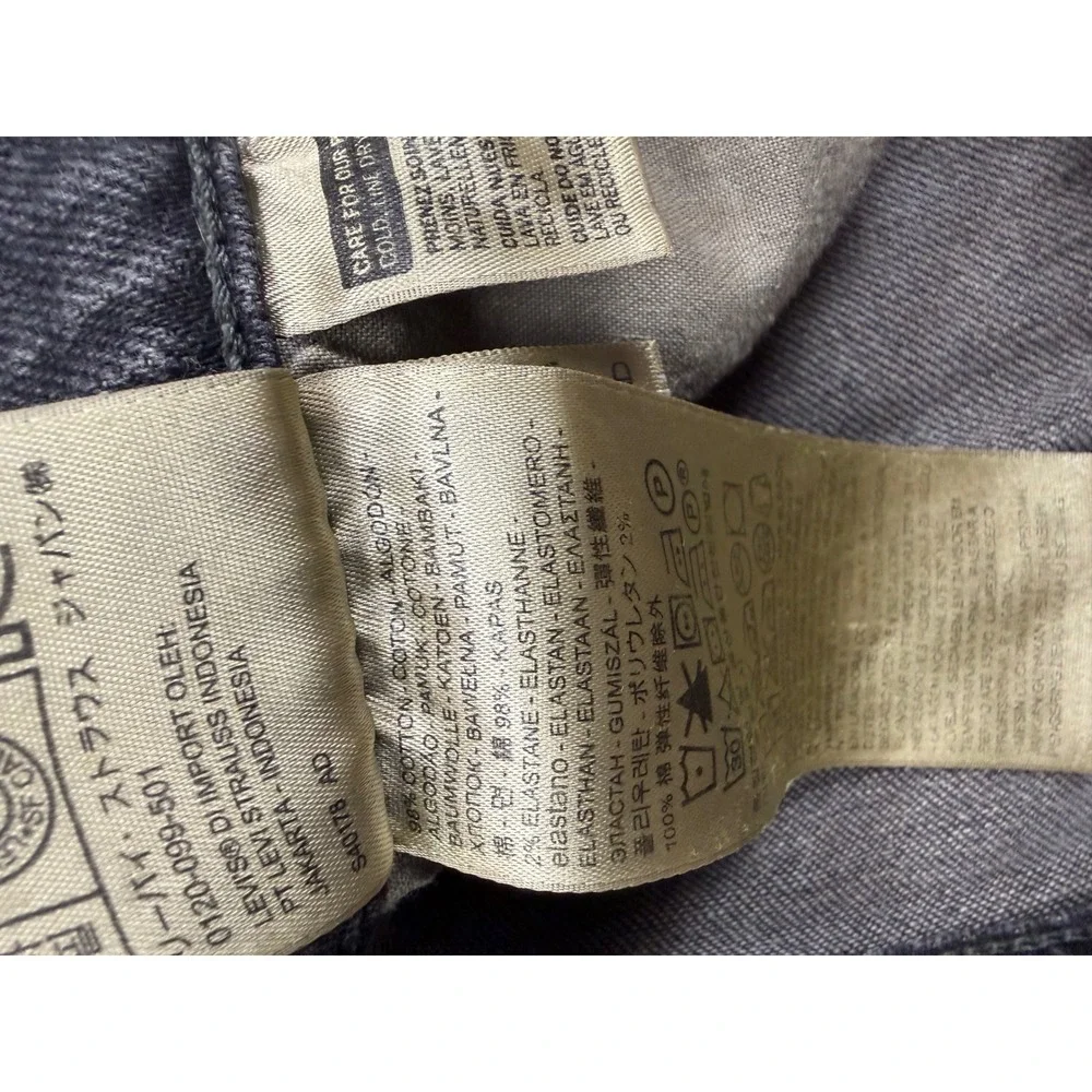 Levi Strauss & Co Womens High Waisted Denim Shorts Washed Black W26‎ Button Fly